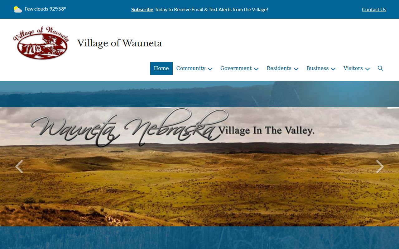 Wauneta criminal records source from the official village website