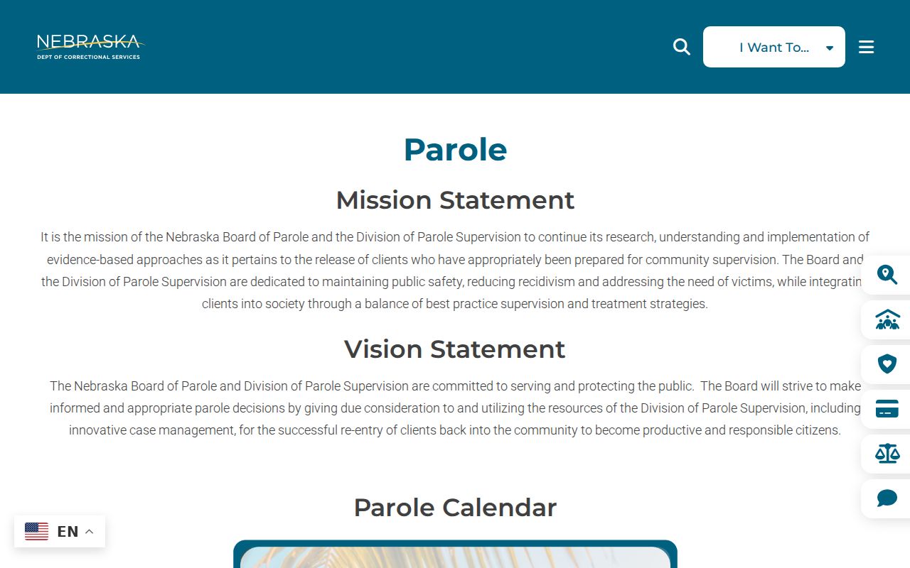 Chase County arrest record context from Nebraska parole information