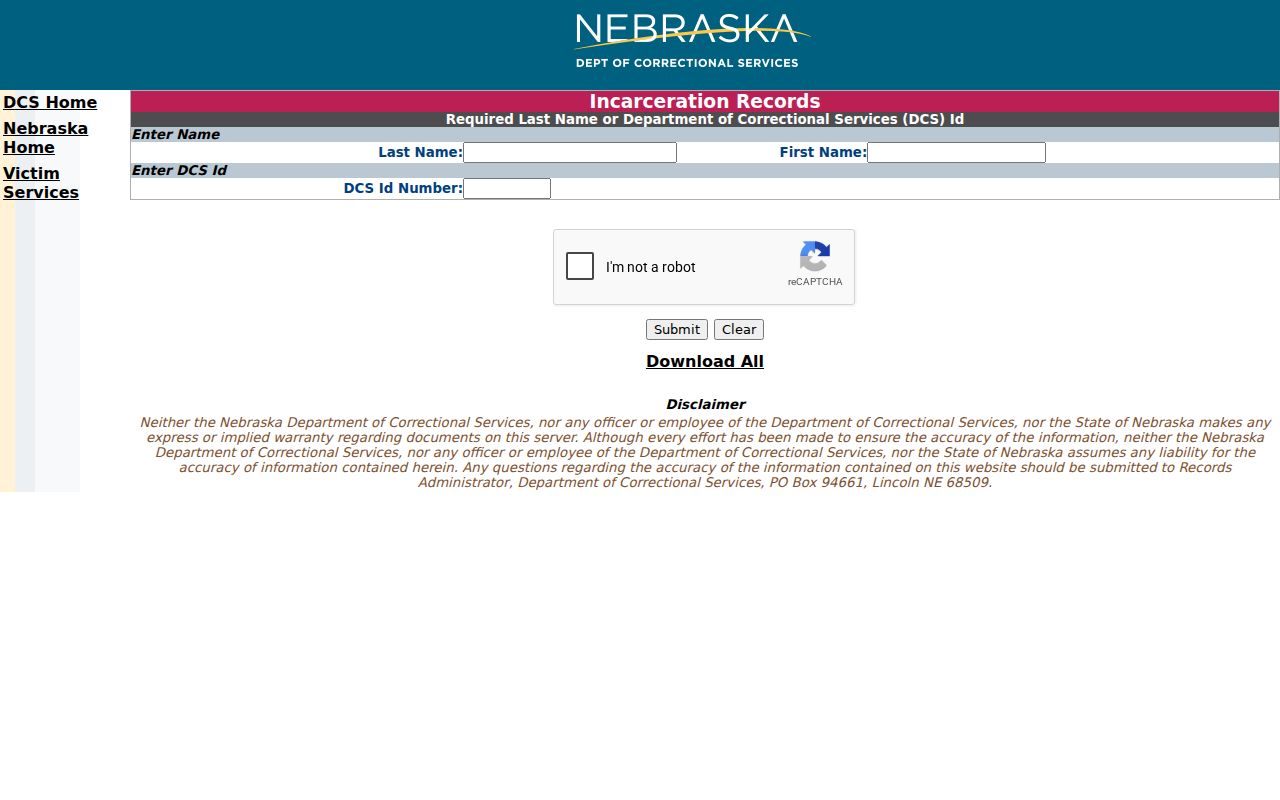 Chase County arrest follow-up using the NDCS inmate locator