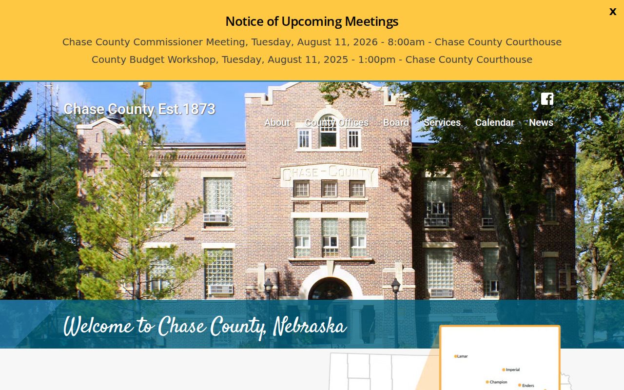 Chase County criminal history courthouse homepage