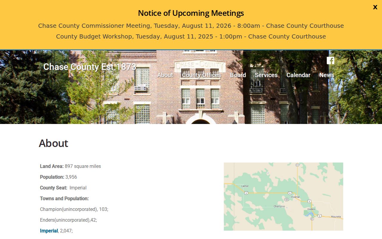 Chase County criminal records county history source