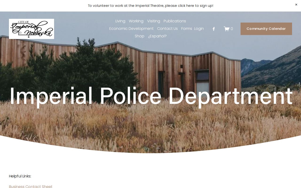 Chase County criminal history Imperial Police record source